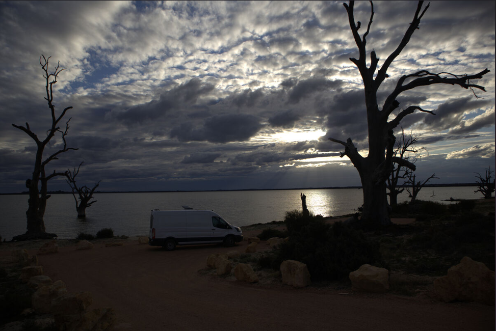 The van on the road